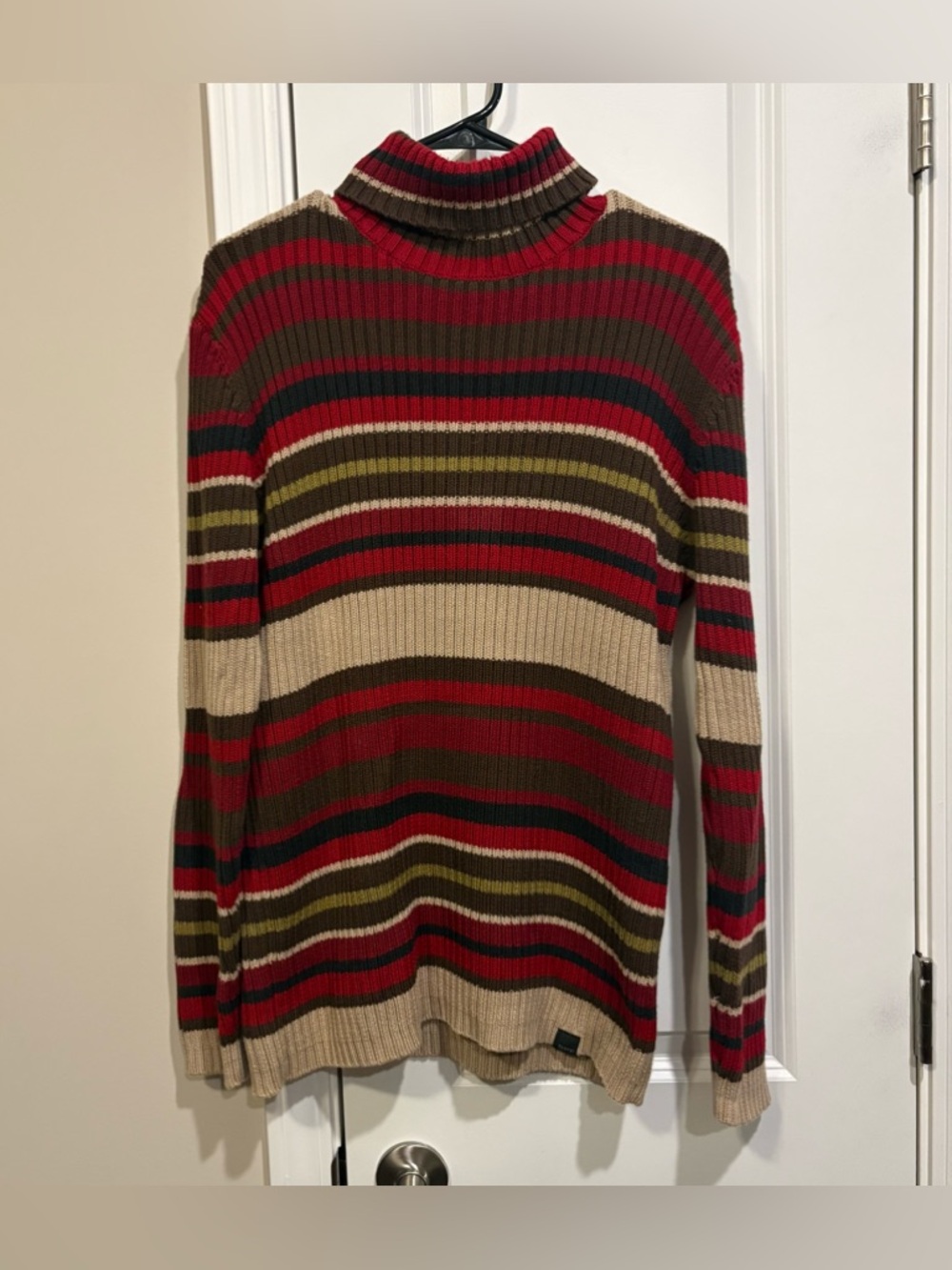 Vintage Springfield Knit Striped Turtleneck Sweater